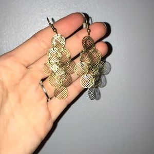 gold dangling earrings